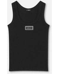 Versace - Camiseta De Tirantes De Algodón Acanalado - Lyst