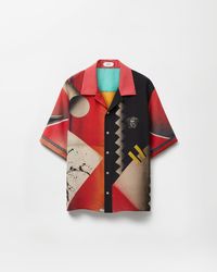 Versace - Printed Crêpe De Chine Silk Shirt - Lyst