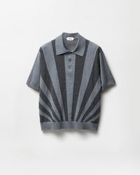 Versace - Embroidered Intarsia Wool Knit Polo - Lyst