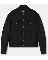 Versace - Crushed Nylon Satin Padded Jacket - Lyst