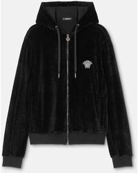 Versace - Embroidered Chenille Zip Hoodie - Lyst