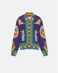 Versace - Hall Of Statues Silk Knit Shirt - Lyst