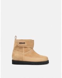 Versace - Bastion Bottes En Daim - Lyst