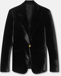 Versace - Velvet Single-Breasted Blazer - Lyst