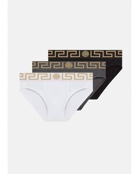 Versace - Greca Border Briefs 3-pack - Lyst