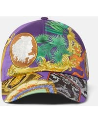 Versace - Printed Twill Baseball Cap - Lyst