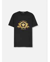Versace - Embroidered Coupe Blason T-shirt - Lyst