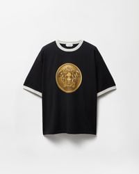 Versace - Printed Cotton-Jersey Regular T-Shirt - Lyst
