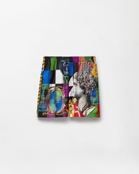 Versace - Printed Silk Twill Shorts - Lyst