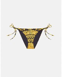 Versace - Printed Nylon-Blend Bikini Bottoms - Lyst