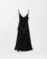 Versace - Viscose-Jersey Draped Midi Dress - Lyst