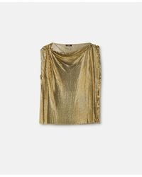 Versace - Metallic Mesh Blouse - Lyst