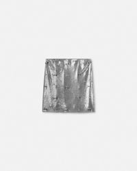 Versace - Embellished Metal Mesh Mini Skirt - Lyst