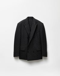 Versace - Pinstripe Wool Formal Blazer - Lyst