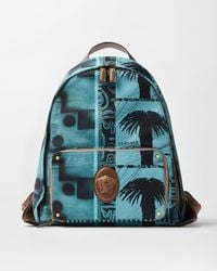 Versace - Lou Printed Canvas Backpack - Lyst