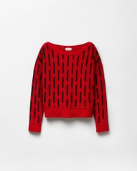 Versace - Embroidered-Logo Wool Knit Sweater - Lyst
