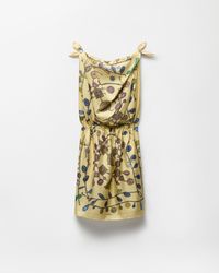 Versace - Printed Silk Twill Midi Dress - Lyst