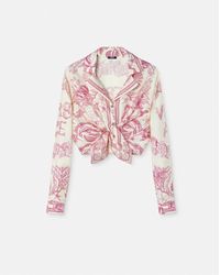 Versace - Camisa Corta Underwater Barocco De Seda - Lyst