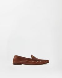 Versace - Guanto Leather Loafers - Lyst