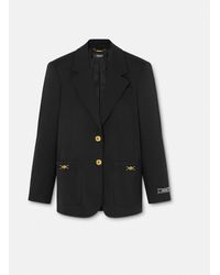 Versace - Single-breasted Oversized Blazer - Lyst