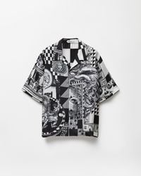 Versace - Camisa De Sarga De Seda Con Estampado - Lyst