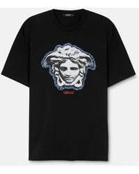 Versace - Printed Cotton-Jersey Regular T-Shirt - Lyst