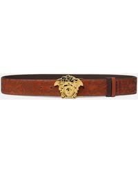 Versace - La Medusa Cinturón Reversible De Piel, 4 Cm - Lyst