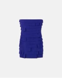 Versace - Minivestido Sin Tirantes De Revés De Satén - Lyst