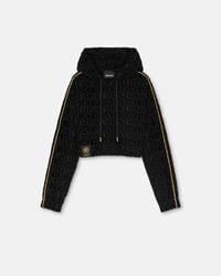 Versace - Felpa Corta Con Cappuccio I Baroque - Lyst