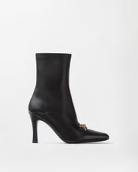 Versace - Marisa Leather Ankle Boots 90 Mm - Lyst