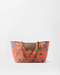 Versace - Vivian Printed Small Canvas Tote - Lyst