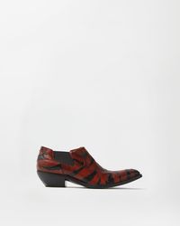 Versace - Tigre Python-Effect Leather Texan Boots - Lyst