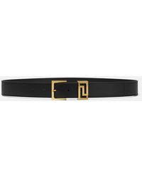 Versace - Greca Leather Belt 1.2" - Lyst