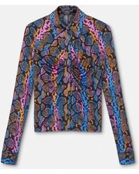 Versace - Python-Print Shirt - Lyst