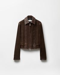 Versace - Nappa & Suede Blouson - Lyst