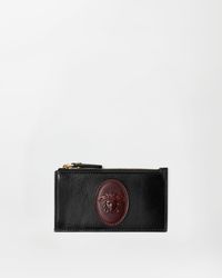 Versace - Roomy Leather Zip Card Holder - Lyst