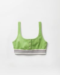 Versace - Ribbed Cotton-Jersey Bralette - Lyst