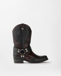 Versace - Sylvester Leather Western Boots - Lyst