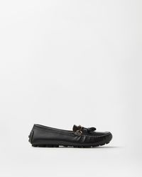 Versace - Robin Leather Driving Shoes - Lyst