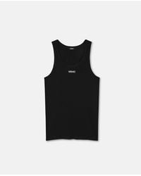 Versace - Logo Cotton Tank Top - Lyst