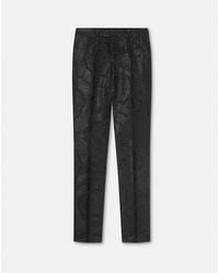 Versace - Jacquard Wool-Viscose Slim Formal Pants - Lyst