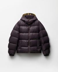 Versace - Printed Nylon Padded Jacket - Lyst