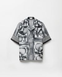 Versace - Printed Crêpe De Chine Silk Shirt - Lyst