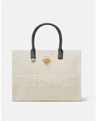 Versace - La Medusa Canvas Large Tote Bag - Lyst
