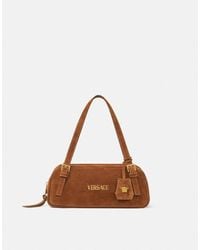 Versace - Borsa Bowling Scamosciata Tag - Lyst