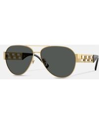 Versace - Greca Pilot Sunglasses - Lyst