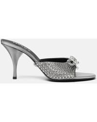 Versace - Opera Bow Embellished Mules 85 Mm - Lyst