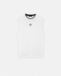 Versace - Embroidered Medusa Tank Top - Lyst