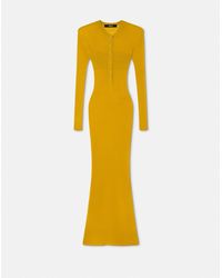 Versace - Kleid Aus Geripptem Strick - Lyst