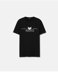 Versace - Printed Cotton-Jersey T-Shirt - Lyst